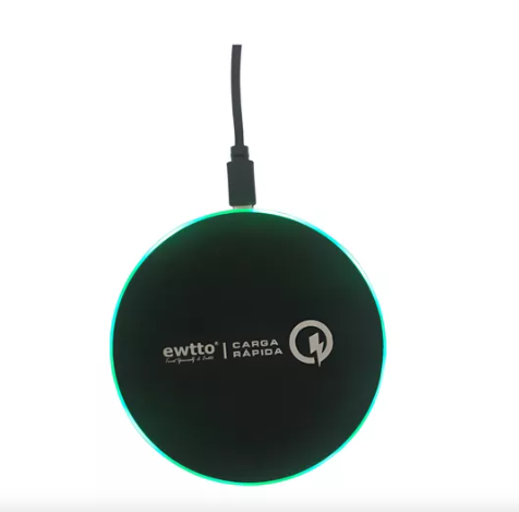 Cargador Inalámbrico Carga Rápida Ewtto Et-e0259 Negro